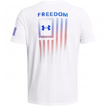 Under Armour Mens Freedom Flag Gradient T-Shirt - White / Blue - XL