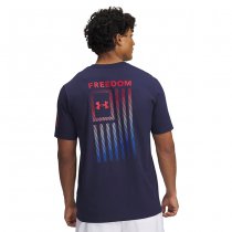 Under Armour Mens Freedom Flag Gradient T-Shirt - Midnight Navy / Red - L