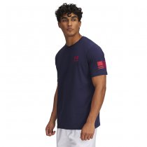 Under Armour Mens Freedom Flag Gradient T-Shirt - Midnight Navy / Red - XL