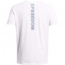 Under Armour Mens Freedom Amp Chest T-Shirt - White / Blue - 3XL