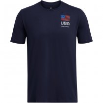 Under Armour Mens Freedom Amp Chest T-Shirt - Midnight Navy - 2XL