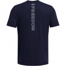 Under Armour Mens Freedom Amp Chest T-Shirt - Midnight Navy - S