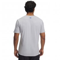 Under Armour Mens Freedom Hook T-Shirt - Mod Grey Heather / Royal - L