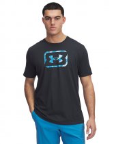 Under Armour Mens Freedom Hook T-Shirt - Anthracite / Ether Blue - L
