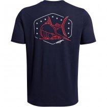 Under Armour Mens Freedom Marlin T-Shirt - Navy Blue - L