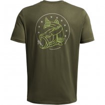 Under Armour Mens Freedom Bass Short Sleeve T-Shirt - Marine OD Green - 3XL