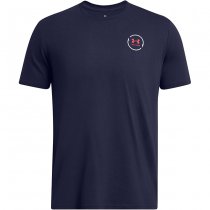 Under Armour Mens Freedom Bass Short Sleeve T-Shirt - Navy Blue - 2XL