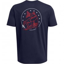 Under Armour Mens Freedom Bass Short Sleeve T-Shirt - Navy Blue - XL