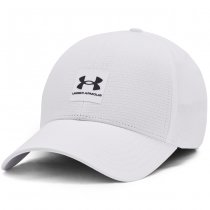Under Armour Mens ArmourVent Stretch Fit Cap - White / Grey - S/M