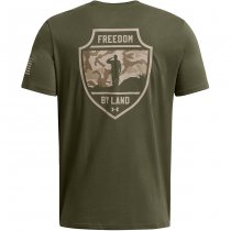 Under Armour Mens Freedom By Land T-Shirt - OD Green - M