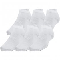 Under Armour Essential 6-Pack Low Cut Socks - White / White / Halo Grey - XL