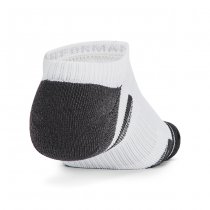 Under Armour Performance Tech 6-Pack No Show Socks - White / Jet Grey - M
