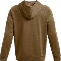 Under Armour Mens Rival Fleece Camo Chest Stripe Hoodie - Coyote / White - 3XL