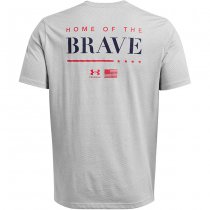 Under Armour Mens Freedom Veterans Day T-Shirt - Mod Grey / Navy Blue - S