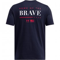Under Armour Mens Freedom Veterans Day T-Shirt - Navy Blue / White - L