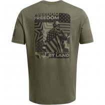 Under Armour Mens Freedom By Land T-Shirt - Marine OD Green / Black - M