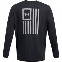 Under Armour Mens Freedom Flag Long Sleeve - Black / White - S