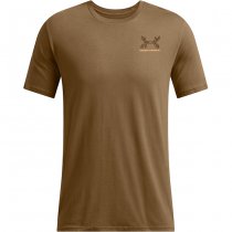 Under Armour Mens Schematic White Tail Short Sleeve - Coyote / Gridiron Brown - M