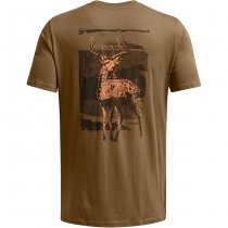 Under Armour Mens Schematic White Tail Short Sleeve - Coyote / Gridiron Brown - XL