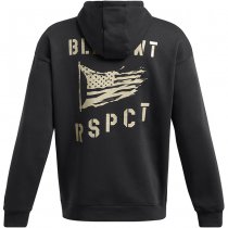 Under Armour Mens Project Rock Icon Fleece Veterans Day Hoodie - Anthracite / Silt - XL