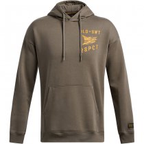 Under Armour Mens Project Rock Icon Fleece Veterans Day Hoodie - Turtle / Golden Yellow - M