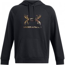 Under Armour Mens Rival Fleece Antler Hoodie - Black - S