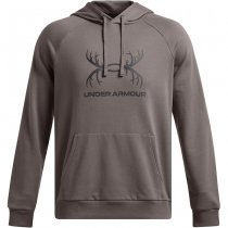 Under Armour Mens Rival Fleece Antler Hoodie - Fresh Clay - 3XL