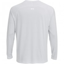 Under Armour Mens Fish Elite Long Sleeve - White / Halo Grey - L