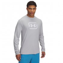 Under Armour Mens Fish Pro Chill Tackle Box Long Sleeve - Mod Grey / White - 3XL