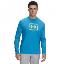 Under Armour Mens Fish Pro Chill Tackle Box Long Sleeve - Ether Blue / Sonic Yellow - 2XL