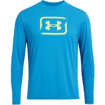Under Armour Mens Fish Pro Chill Tackle Box Long Sleeve - Ether Blue / Sonic Yellow - L