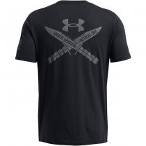 Under Armour Mens Freedom Spine T-Shirt - Black / Titan Grey - L