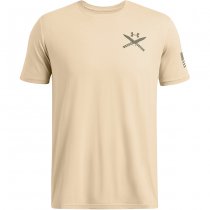 Under Armour Mens Freedom Spine T-Shirt - Desert Sand / Olive - M