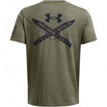 Under Armour Mens Freedom Spine T-Shirt - Marine OD Green / Black - L