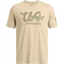 Under Armour Mens Freedom Military T-Shirt - Desert Sand / Olive - 3XL