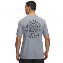Under Armour Freedom Skull T-Shirt - Steel Light Heather / Black - XL