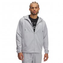 Under Armour Rival Woven Windbreaker - Mod Grey / Mod Grey / White - 3XL
