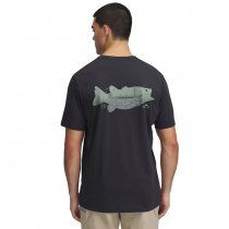 Under Armour Mens Bass Short Sleeve - Anthracite / Silica Green - L