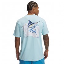 Under Armour Mens Marlin Capture Flag Short Sleeve - Stream / White - 3XL