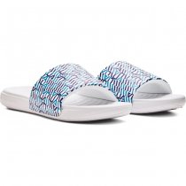 Under Armour Ansa Graphic Slides - White / Blue - 12