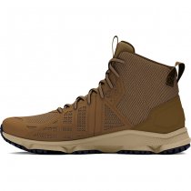 Under Armour Mens Micro G Strikefast Mid Tactical Shoes - Brown / City Khaki / Navy Blue - 8