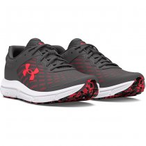 Under Armour Mens Charged Assert 10 Running Shoes - Castlerock / Castlerock / Racer Red - 8