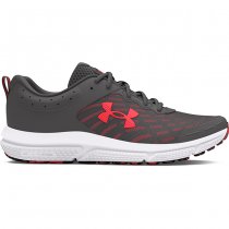 Under Armour Mens Charged Assert 10 Running Shoes - Castlerock / Castlerock / Racer Red - 9.5