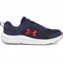 Under Armour Mens Charged Assert 10 Running Shoes - Navy Blue / Navy Blue / Red - 13
