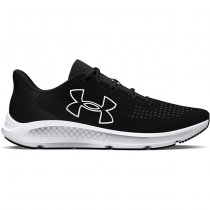 Under Armour Mens Charged Pursuit 3 Big Logo Running Shoes - Black / White - 12