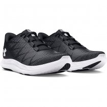 Under Armour Mens Charged Speed Swift Running Shoes - Black / White / White - 10.5