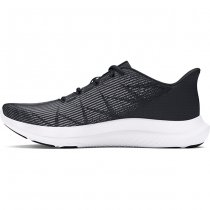 Under Armour Mens Charged Speed Swift Running Shoes - Black / White / White - 14