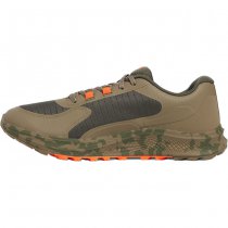 Under Armour Mens Bandit Trail 3 Running Shoes - Marine OD Green / Bayou / Ares Red - 8
