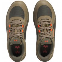 Under Armour Mens Bandit Trail 3 Running Shoes - Marine OD Green / Bayou / Ares Red - 8