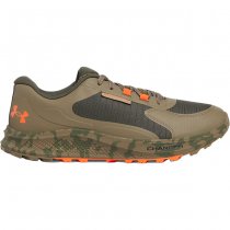 Under Armour Mens Bandit Trail 3 Running Shoes - Marine OD Green / Bayou / Ares Red - 8.5